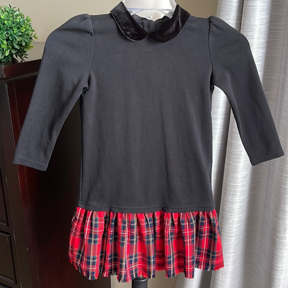 Ralph Lauren Plaid Stretch Ponte Dress girls size 6